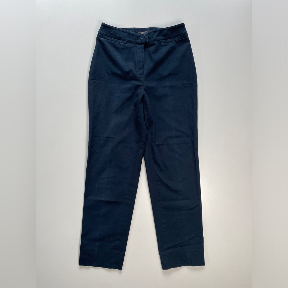 PIAZZA SEMPIONE Brigitte High Waisted Pants Womens 26x25 Cropped Blue Made Italy